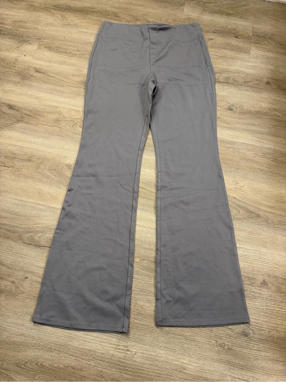 Halara Flare Work Pants Women’s L Extra Tall Gray 34” Inseam Stretch 359